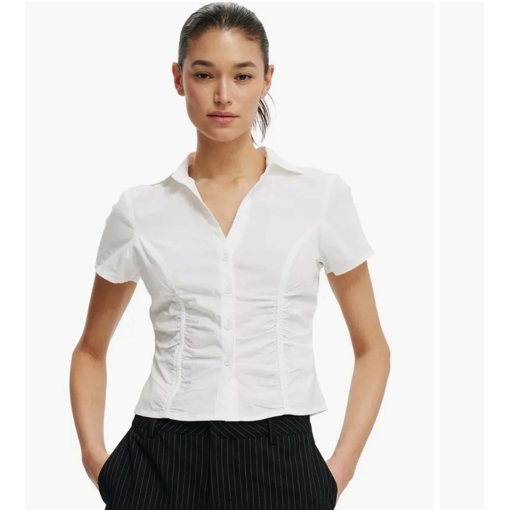 Women's Maya Rouched Shirt From The Brand Cotton On Size 4 US